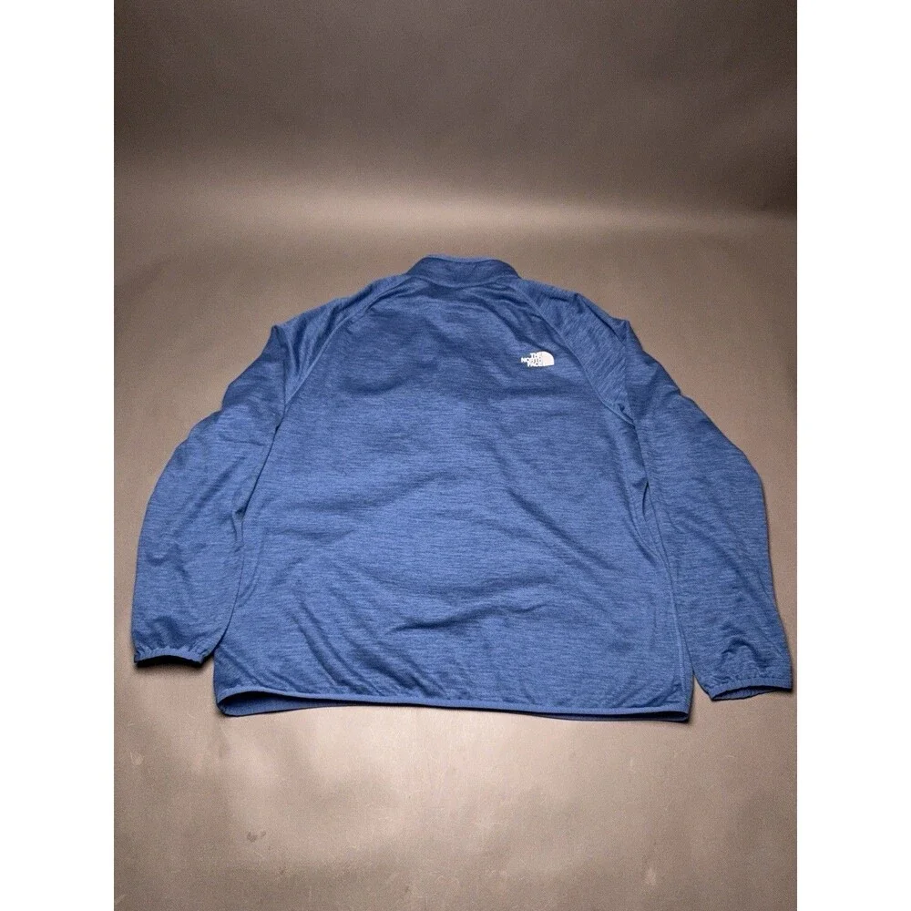 The North Face Pullover Mens XXL Heather Blue Fleece 1/4 Zip Long Sleeve Outdoor